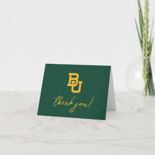 Baylor University BU Logo Graduation Letterpress Thank You Card