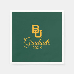 Baylor University BU Logo Graduation Napkins