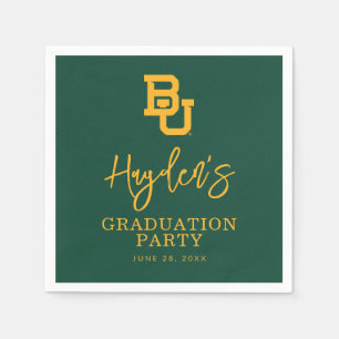Baylor University BU Logo Graduation Napkins