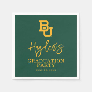 Baylor University BU Logo Graduation Napkins