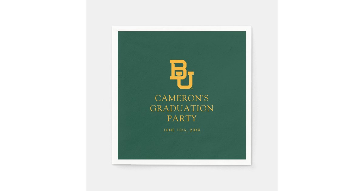 Baylor University BU Logo Graduation Napkins | Zazzle