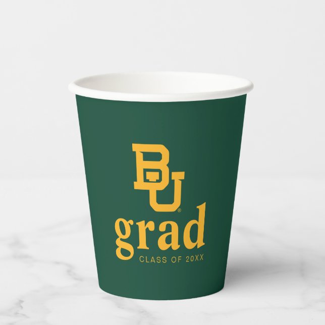 Baylor University BU Logo Graduation Paper Cups (Front)