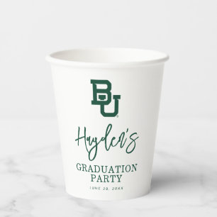 Baylor University BU Logo Graduation Paper Cups