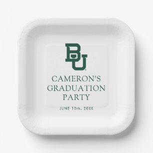 Baylor University BU Logo Graduation Paper Plates
