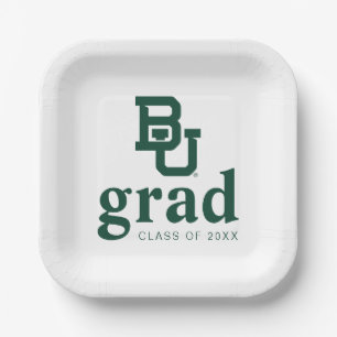 Baylor University BU Logo Graduation Paper Plates