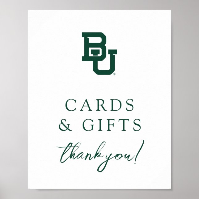 Baylor University BU Logo Graduation Poster (Front)