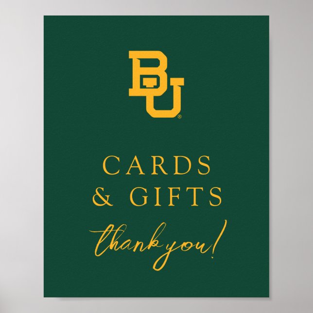 Baylor University BU Logo Graduation Poster (Front)