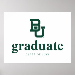 Baylor University BU Logo Graduation Poster