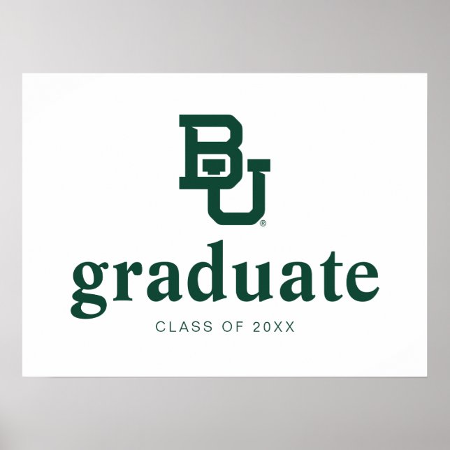 Baylor University BU Logo Graduation Poster (Front)