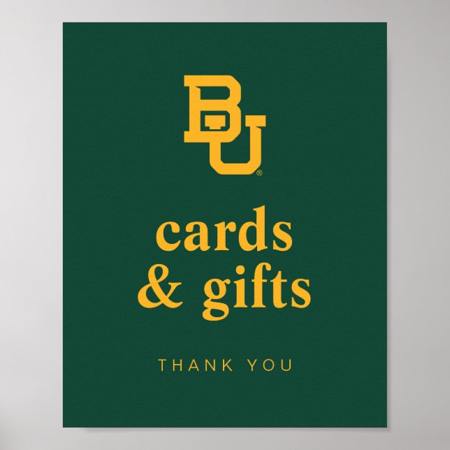 Baylor University BU Logo Graduation Poster (Front)