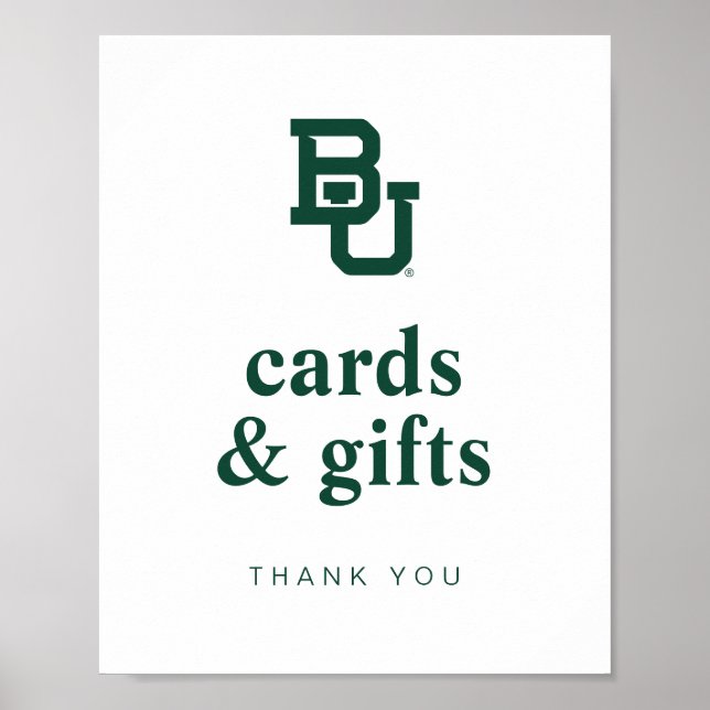 Baylor University BU Logo Graduation Poster (Front)