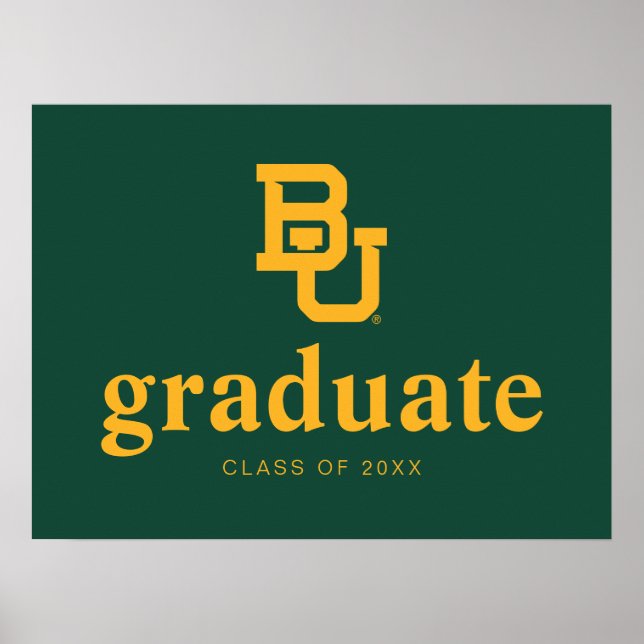 Baylor University BU Logo Graduation Poster (Front)