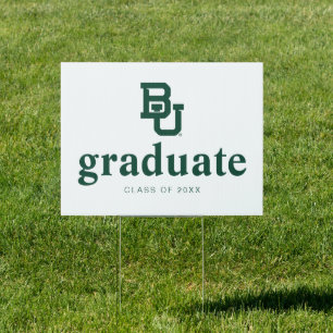 Baylor University BU Logo Graduation Sign