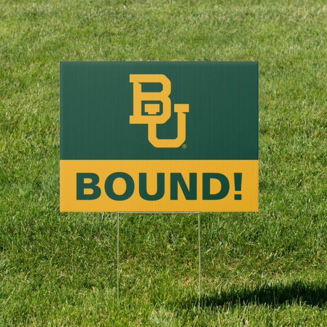 Baylor University BU Logo Graduation Sign (Insitu)