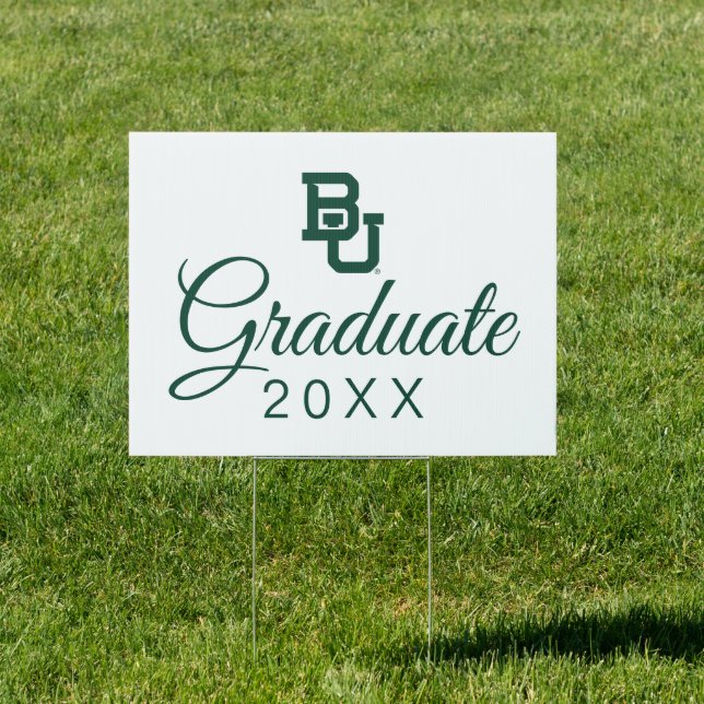 Baylor University BU Logo Graduation Sign (Insitu)