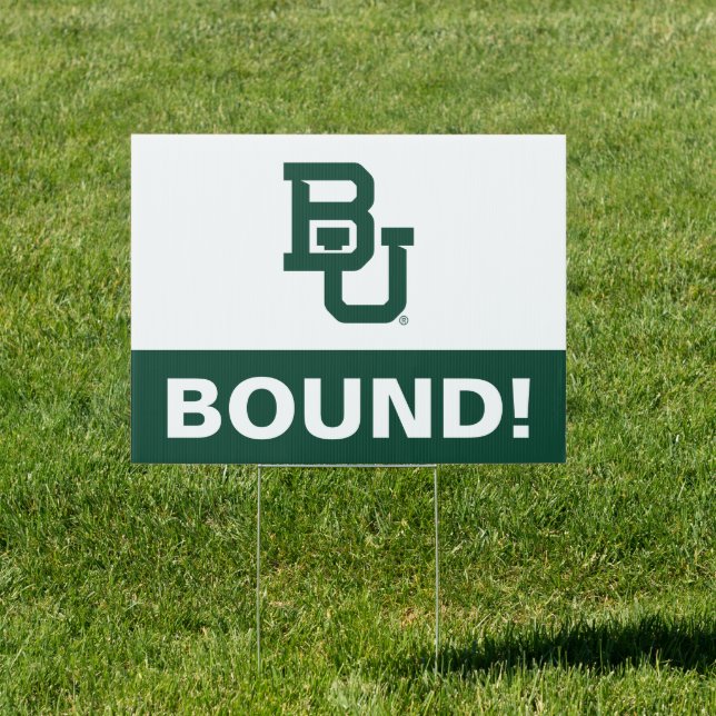 Baylor University BU Logo Graduation Sign (Insitu)