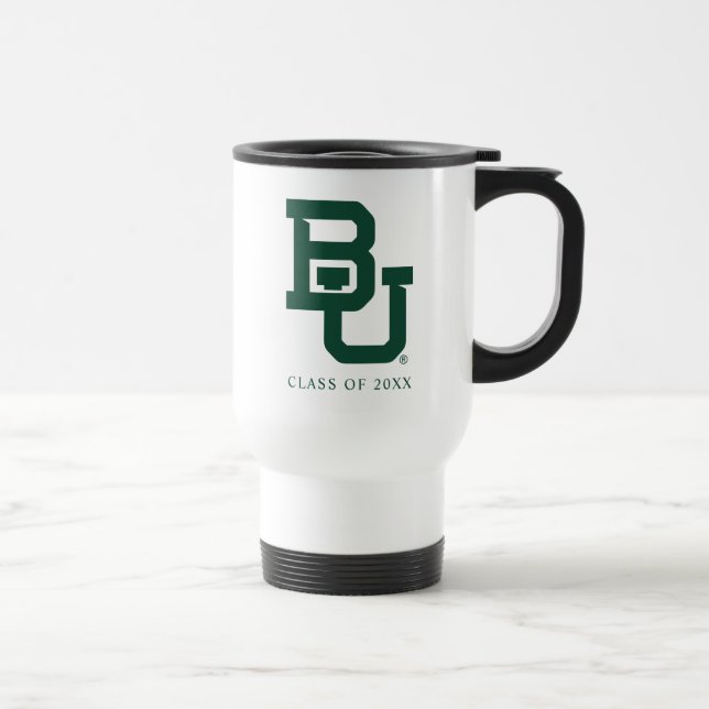 Baylor University BU Logo Graduation Travel Mug (Right)