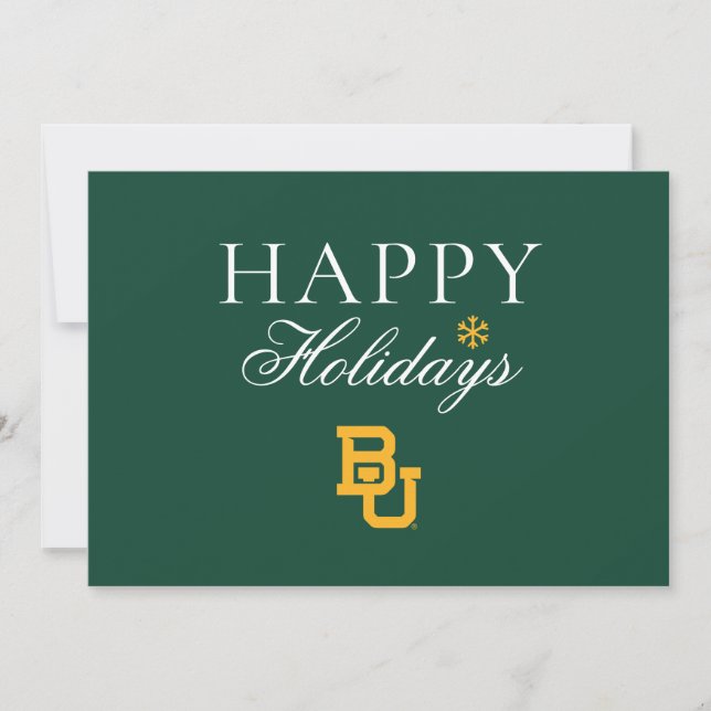 Baylor University BU Logo Holiday Card (Front)