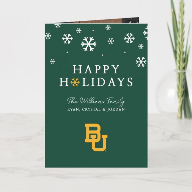 Baylor University BU Logo Holiday Card (Front)