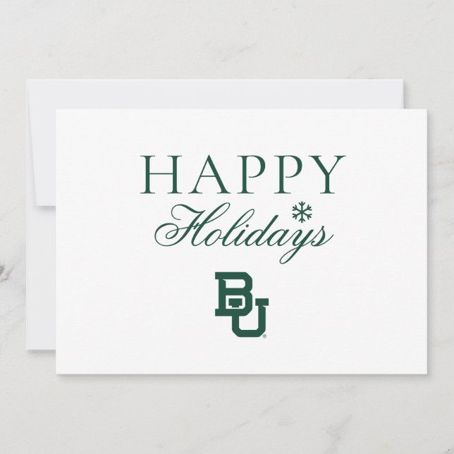 Baylor University BU Logo Holiday Card (Front)