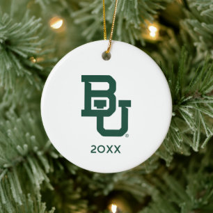 Baylor University BU Logo Holiday Ceramic Ornament