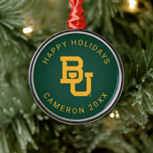Baylor University BU Logo Holiday Metal Ornament