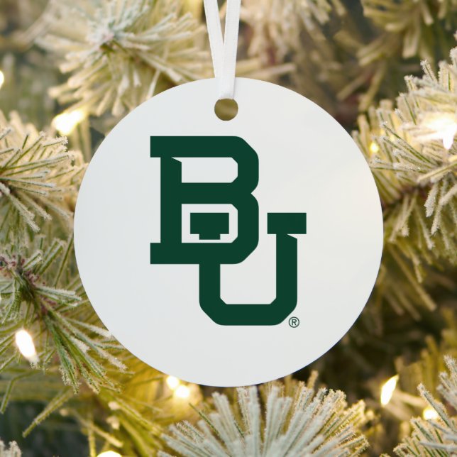 Baylor University BU Logo Holiday Metal Ornament (Insitu)