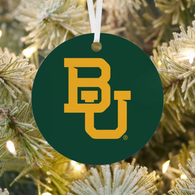 Baylor University BU Logo Holiday Metal Ornament (Insitu)