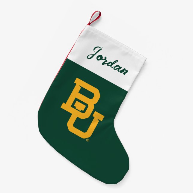 Baylor University BU Logo Holiday Small Christmas Stocking (Front (Hanging))