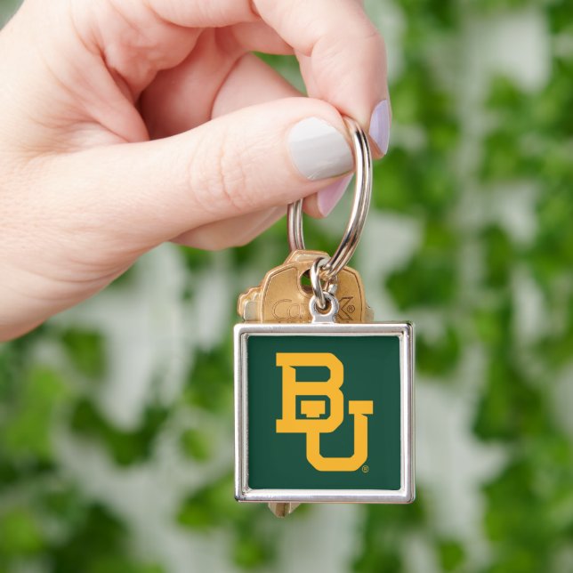Baylor University BU Logo Keychain (Hand)