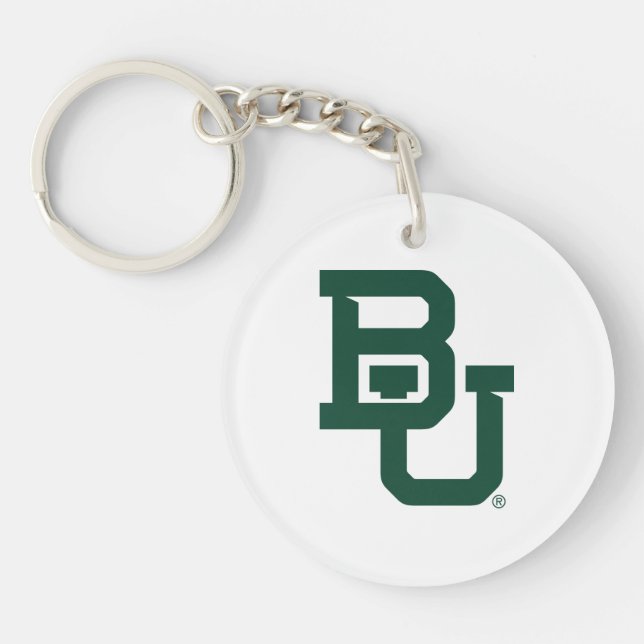 Baylor University BU Logo Keychain (Front)