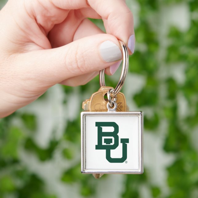 Baylor University BU Logo Keychain (Hand)