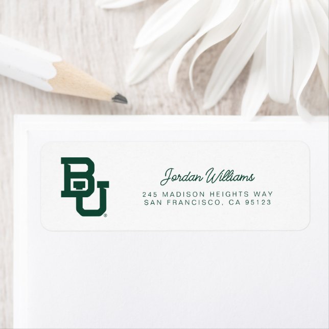 Baylor University BU Logo Label (Insitu)