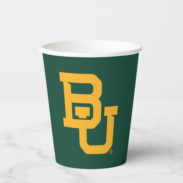 Baylor University BU Logo Paper Cups (Front)