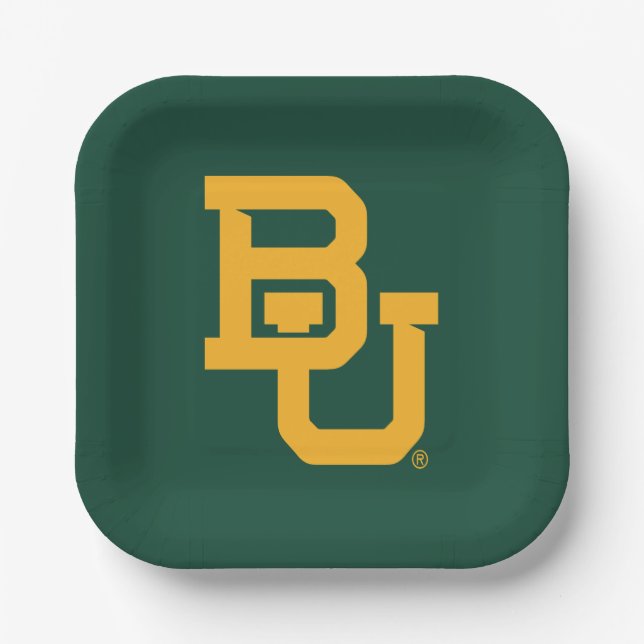 Baylor University BU Logo Paper Plates (Front)