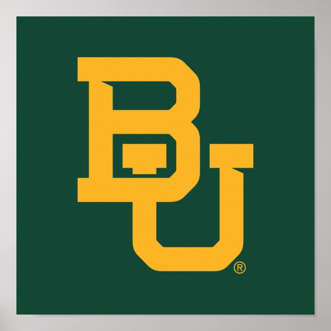 Baylor University BU Logo Poster (Front)