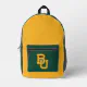 Baylor University BU Logo Printed Backpack | Zazzle