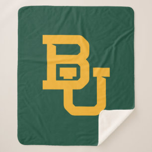 Baylor University BU Logo Sherpa Blanket
