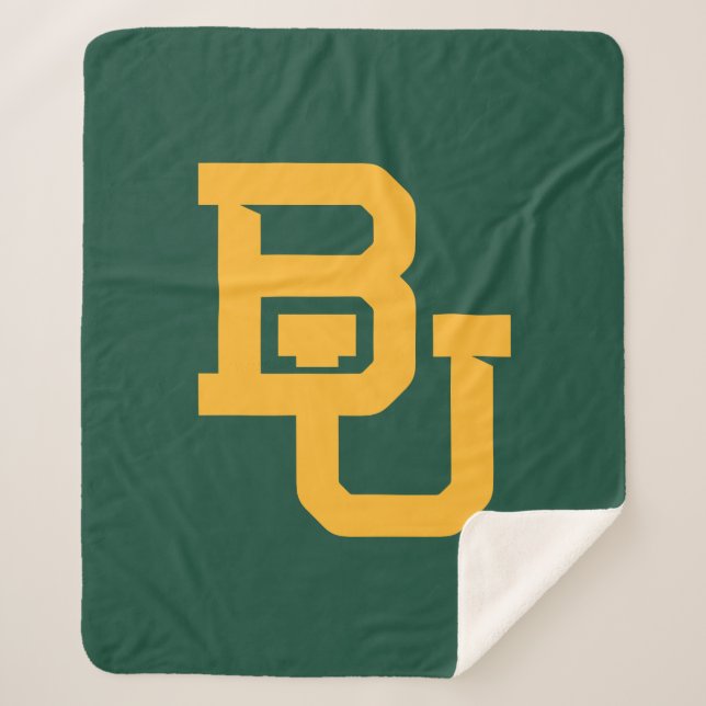 Baylor University BU Logo Sherpa Blanket (Front)