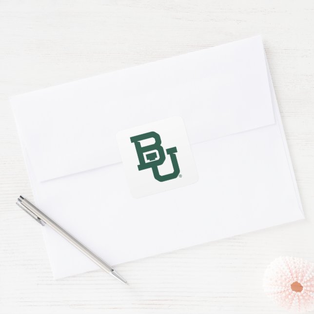 Baylor University BU Logo Square Sticker (Envelope)
