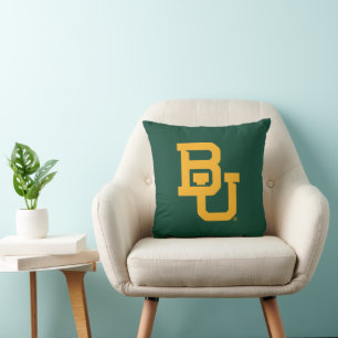 Baylor University BU Logo Throw Pillow
