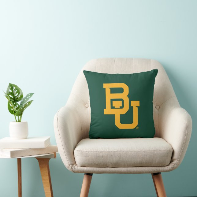 Baylor University BU Logo Throw Pillow (Chair)