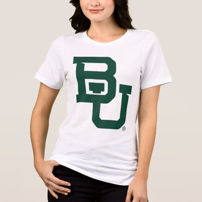 Baylor University BU Logo Tri-Blend Shirt (Front)