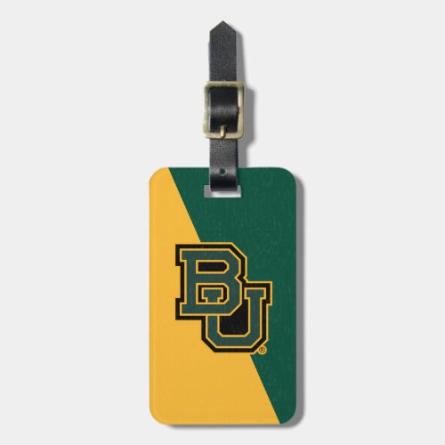 Baylor University Color Block Distressed Luggage Tag
