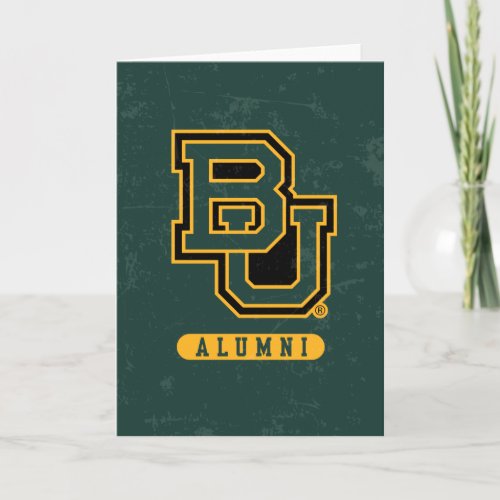 Baylor University Distressed Card