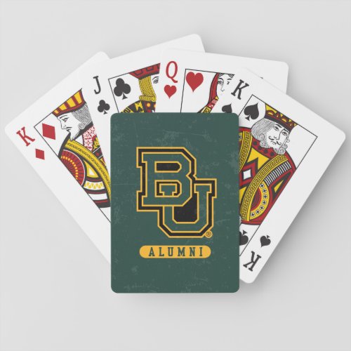 Baylor University Distressed Poker Cards