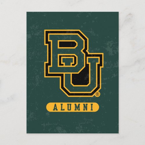 Baylor University Distressed Postcard