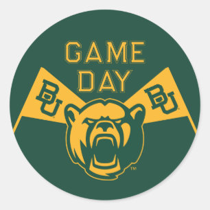 Baylor University Game Day Classic Round Sticker