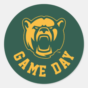 Baylor University Game Day Classic Round Sticker