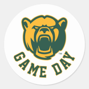 Baylor University Game Day Classic Round Sticker